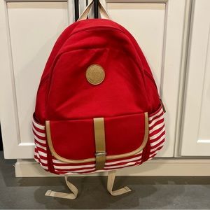 3F20 Red Stripe Leaper Canvas Bookbag Backpack